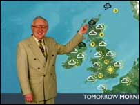 Weatherman with map