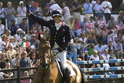 Mary King on her horse