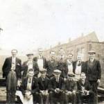 Wartime 1941 Flat Roof Bowling Club at Edger Allen & Co., Tinsley, Sheffield A.E. Hoyland shown 2nd right