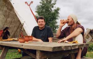 Eskil Fölstad (right) & David Aaronovitch (Centre) at Stiklestad.