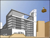 Artist's impression of the Cable Car at Chatham