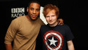 Ed Sheeran in the studio