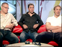 Tom Court, Paddy Wallace and Stephen Ferris