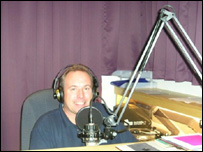 Robert Medd [Roller Robbie] presenting at Hospital radio ipswich