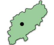 Map of the county showing Althorp