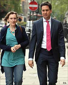 Ed Miliband and wife-to-be Justine Thornton