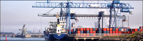 Cargo ferry at Teesport