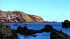 View from rocks across bay to St Abb's Head.