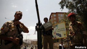 قوات أمن يمنية