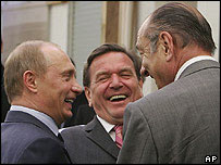 Chirac, Schröder ve Putin