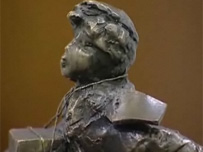 A macquette of part of the sculpture