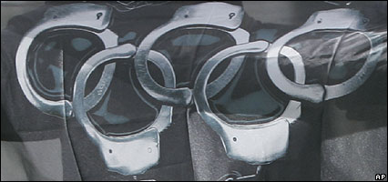 Imagen de los manifestantes contra los Juegos de Pekín