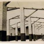 The hangar at El Adam without its roof before it was converted into a billet