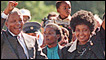 Nelson and Winnie Mandela with Hilda Ndude