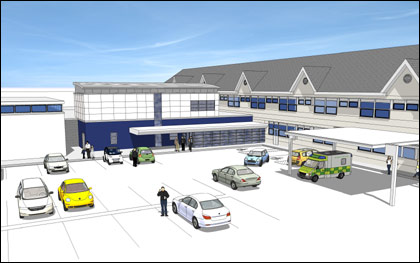 Artist's impression of the new Leighton Hospital