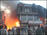 آگ پتنگ کی ڈور تاروں میں پھنس جانے سے لگی