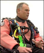 Professional diver Peter Church