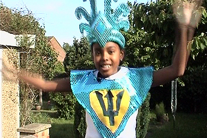 Rhianne's got her costume ready for the big day and decides to give a dress rehearsal.