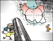 کاريکاتوری از نيک آهنگ کوثر منتشر شده در سايت روز آن لاين