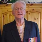 Pat at ERSKINE today with his service medals.