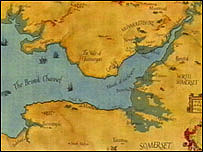 Map of south west England