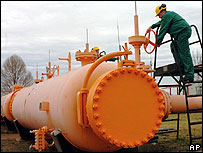 Macaristan'da bir doğalgaz boru hattı