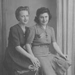 Hazel Benney (left)with friend Velma taken in 1945