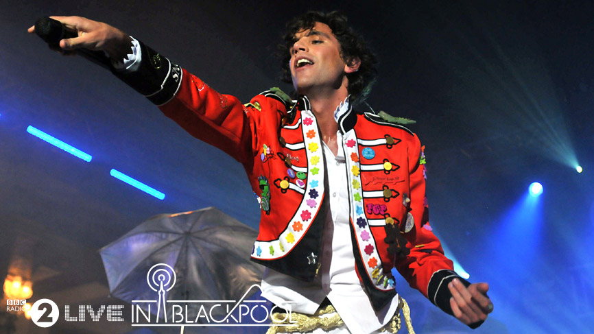 Mika performing at Radio 2 Live In Blackpool