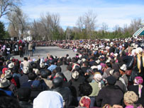 Opoziční protesty na jihu Kyrgyzstánu