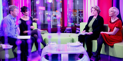 Brenda Blethyn in the studio