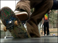 Skateboarder at St Ouen