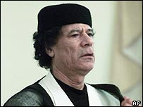 O líder líbio Muammar Khadafi