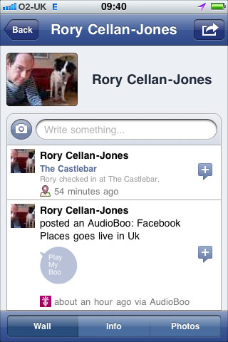 Rory Cellan-Jones profile on Facebook Places