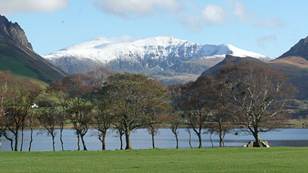 First winter snow on Snowdon. Photo: David Griffiths