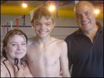 Debbie with Thomas, and instructor, Len 