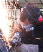 Welding the metal