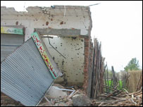 تباہ شدہ گھر(فائل فوٹو)