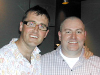 Sammy Devenny's son, Jim, with Mark Patterson