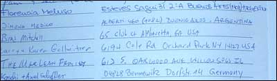 Visitors' book