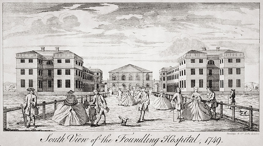 The Foundling Hospital in London where Handel, a governor, directed concerts of his music to raise funds