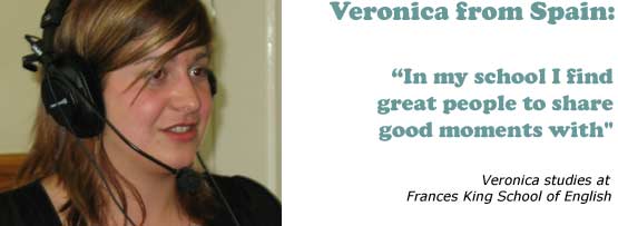 Veronica from Spain - 'In my school I find great people to share good moments with'