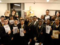 The young film-makers get awards for their work