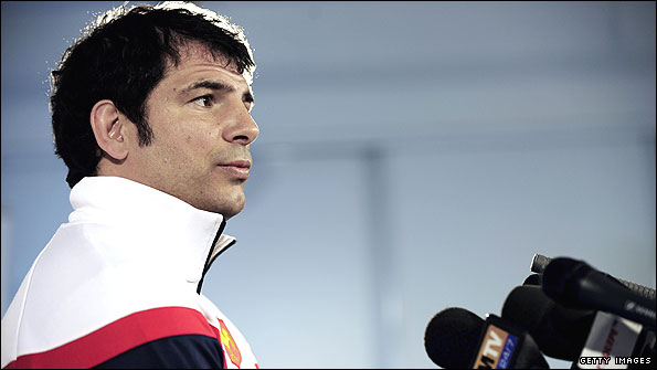 France coach Marc Lievremont addresses the media before Saturday's clash with England.jpg