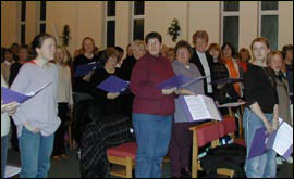 Rehearsing a song from West Side Story