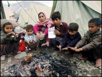 خیمہ بستیوں کے رہائشی