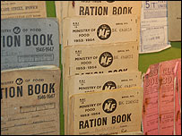 Display of ration books