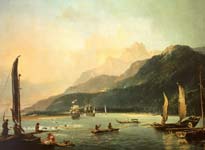 HMS 'Resolution' and 'Adventure' with Fishing Craft in Matavai Bay/William Hodges (National Maritime Museum, London, Ministry of Defence Art Collection)