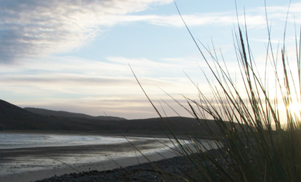 First sun, and an empty beach fires the imagination as much as the surf itself. Pic Mark Dec 06.