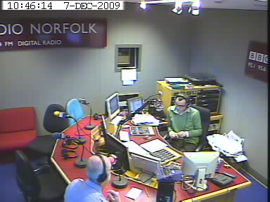 Picture: Live studio webcam shot of BBC Radio Norfolk at The Forum