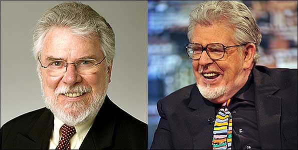 Doug Naysmith and lookalike Rolf Harris